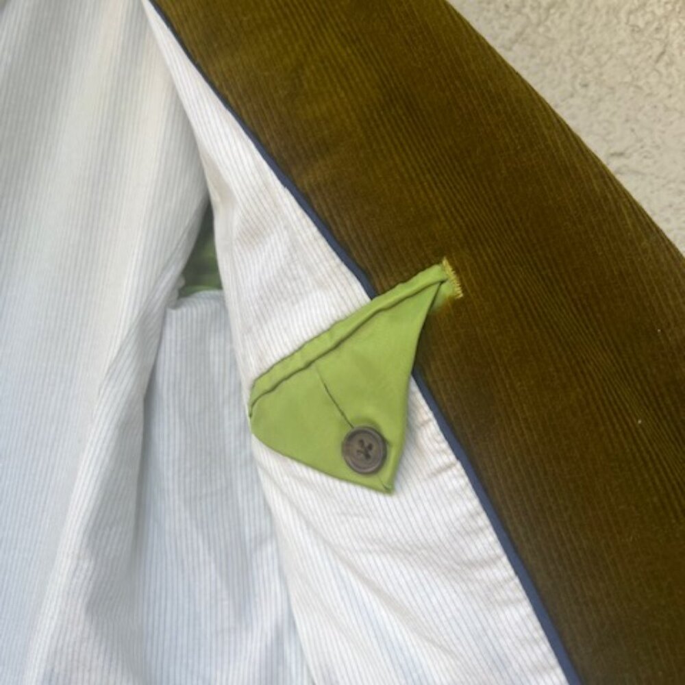 Vintage J. Crew Olive Corduroy 100% Cotton Blazer – NWOT - Picture 7 of 9